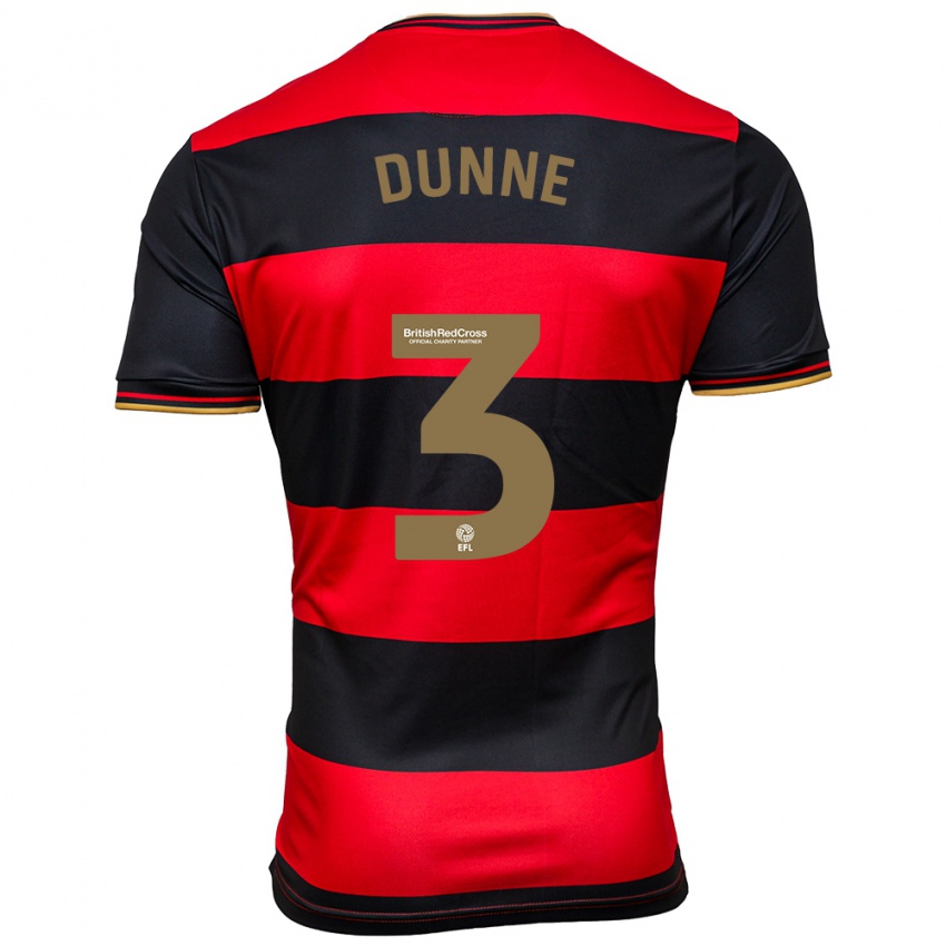 Homem Camisola Jimmy Dunne #3 Preto Vermelho Alternativa 2023/24 Camisa