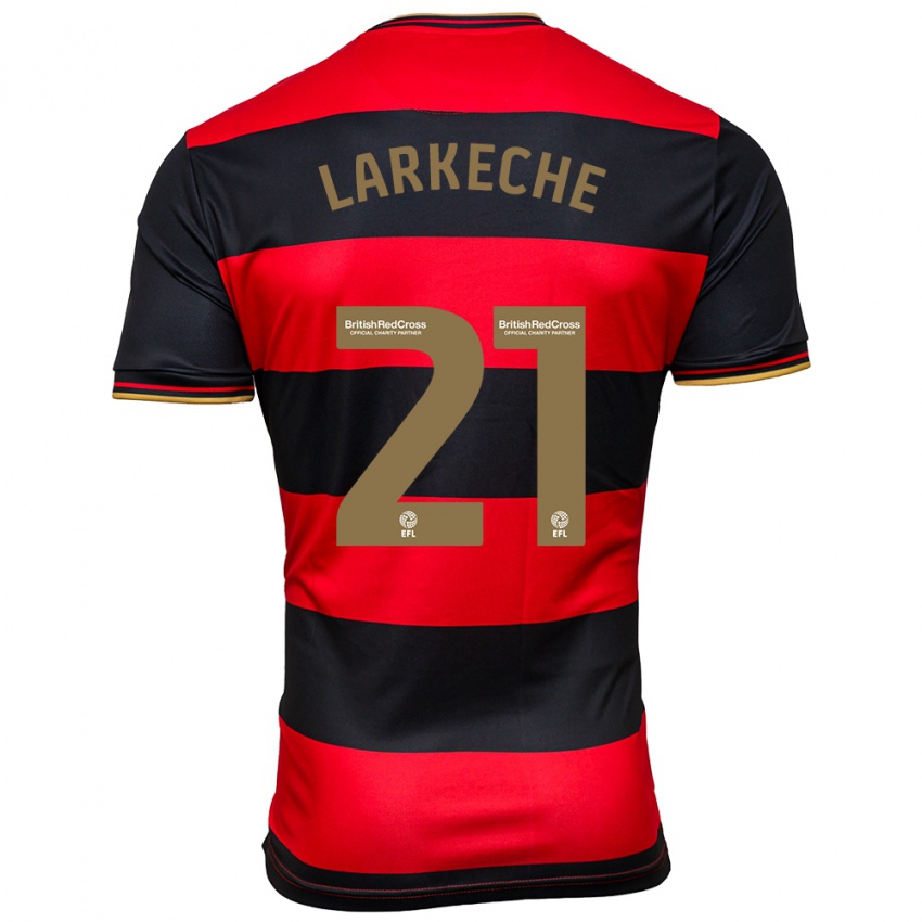 Homem Camisola Ziyad Larkeche #21 Preto Vermelho Alternativa 2023/24 Camisa