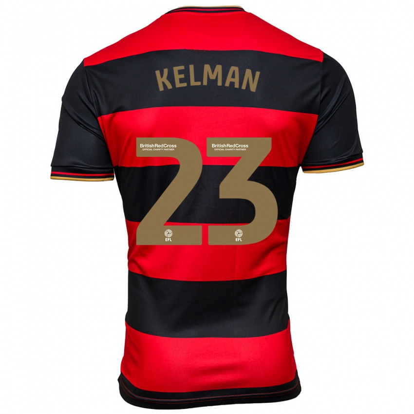 Homem Camisola Charlie Kelman #23 Preto Vermelho Alternativa 2023/24 Camisa