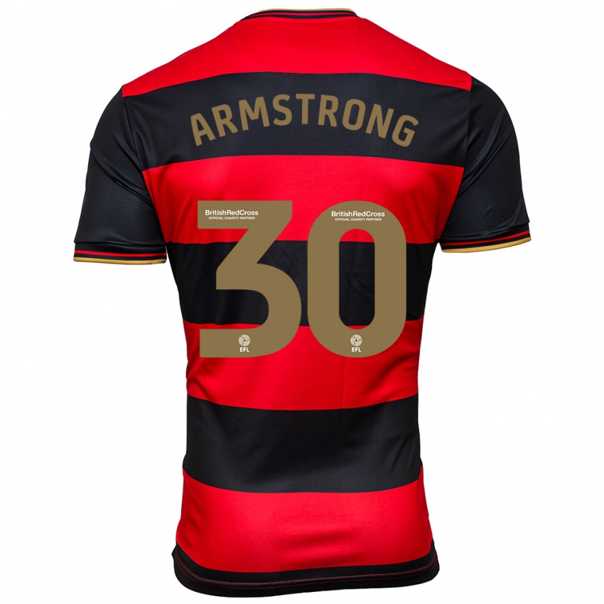 Homem Camisola Sinclair Armstrong #30 Preto Vermelho Alternativa 2023/24 Camisa