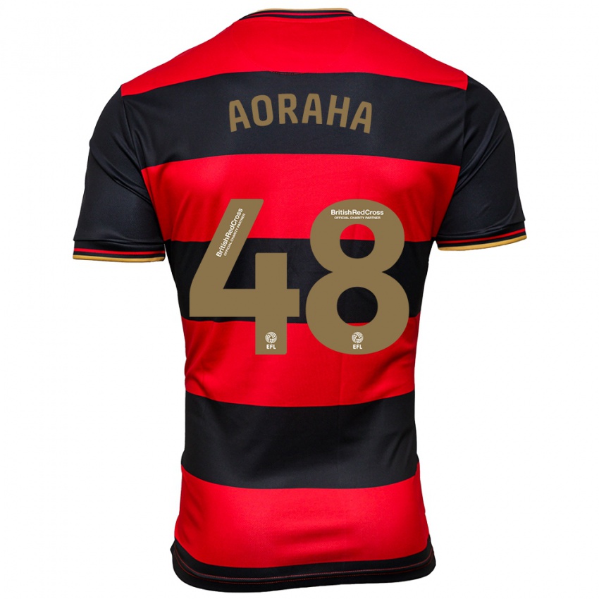 Homem Camisola Alexander Aoraha #48 Preto Vermelho Alternativa 2023/24 Camisa