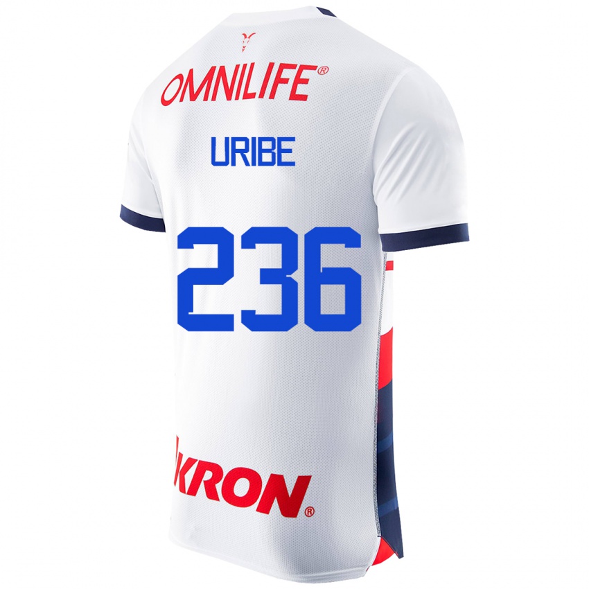 Homem Camisola Juan Uribe #236 Branco Alternativa 2023/24 Camisa