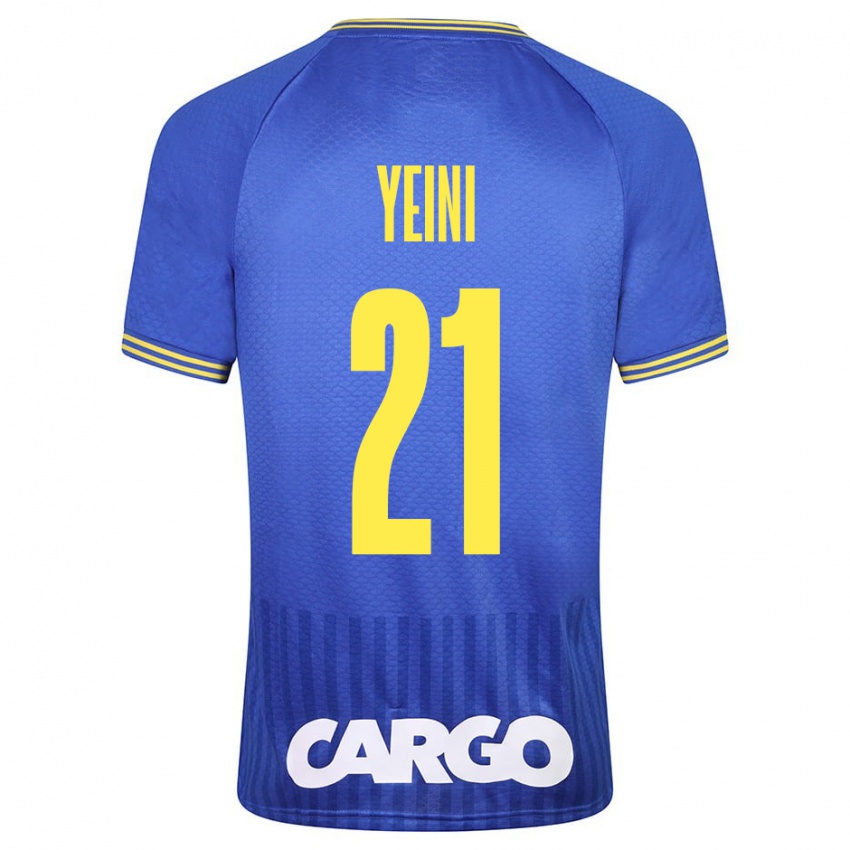 Homem Camisola Sheran Yeini #21 Azul Alternativa 2023/24 Camisa