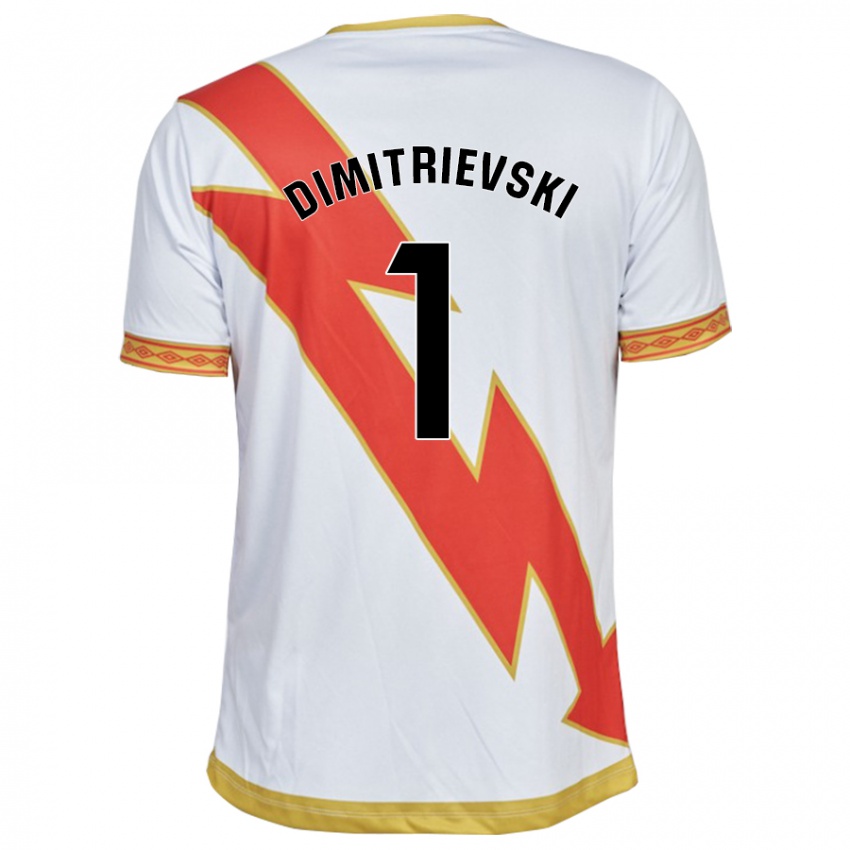 Mulher Camisola Stole Dimitrievski #1 Branco Principal 2023/24 Camisa