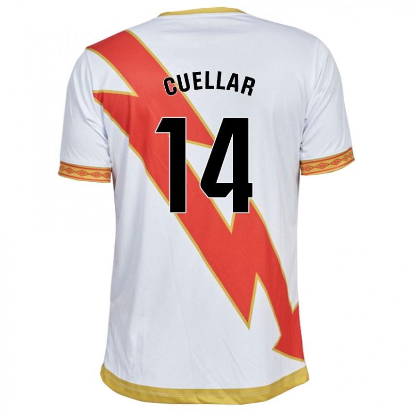 Mulher Camisola Alberto Cuéllar #14 Branco Principal 2023/24 Camisa