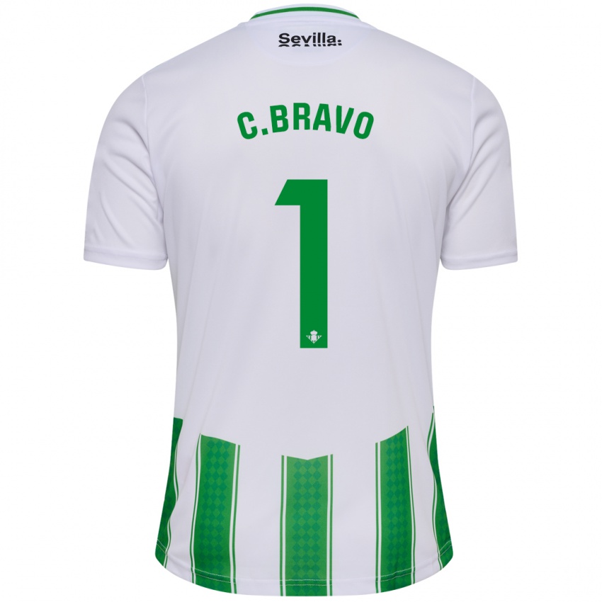 Mulher Camisola Claudio Bravo #1 Branco Principal 2023/24 Camisa