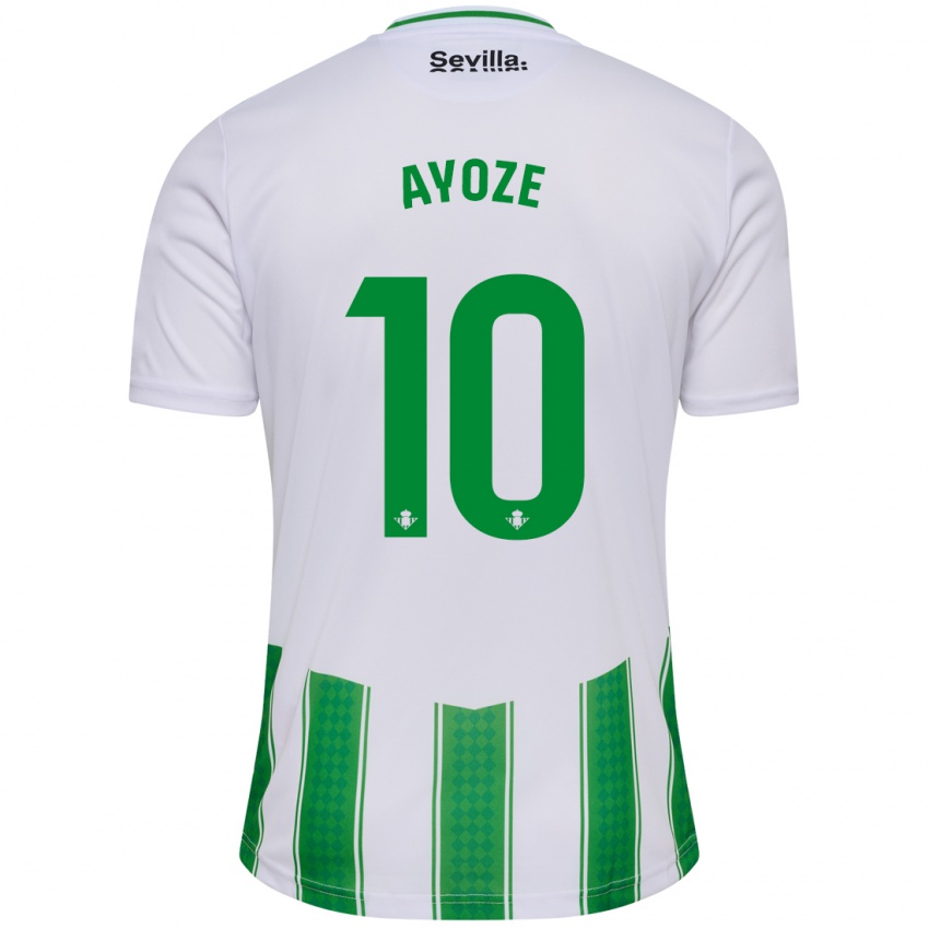 Mulher Camisola Ayoze Perez #10 Branco Principal 2023/24 Camisa