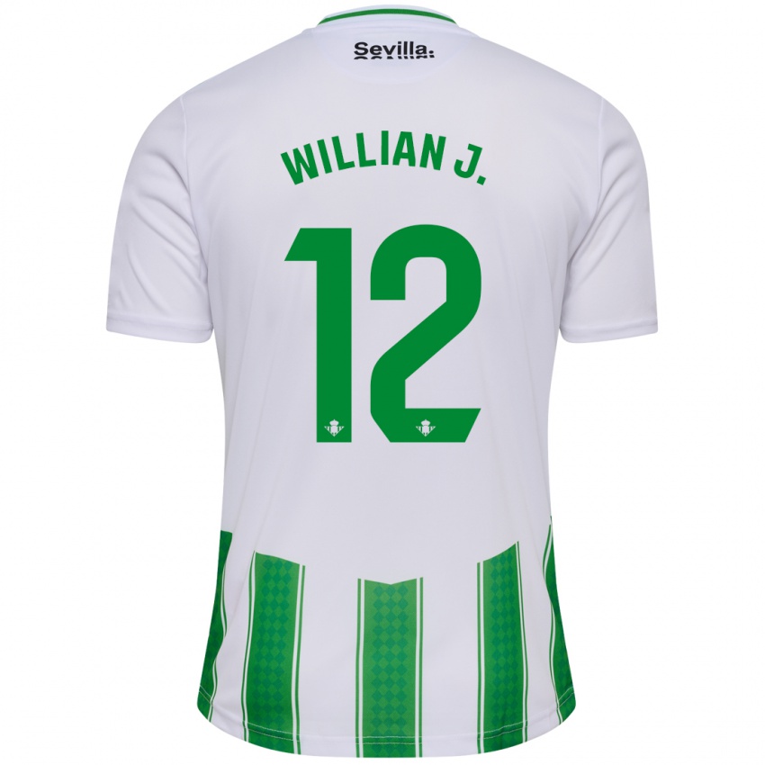 Mulher Camisola Willian Jose #12 Branco Principal 2023/24 Camisa