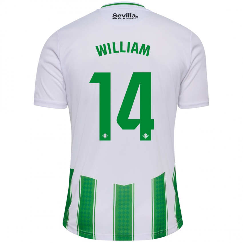 Mulher Camisola William Carvalho #14 Branco Principal 2023/24 Camisa
