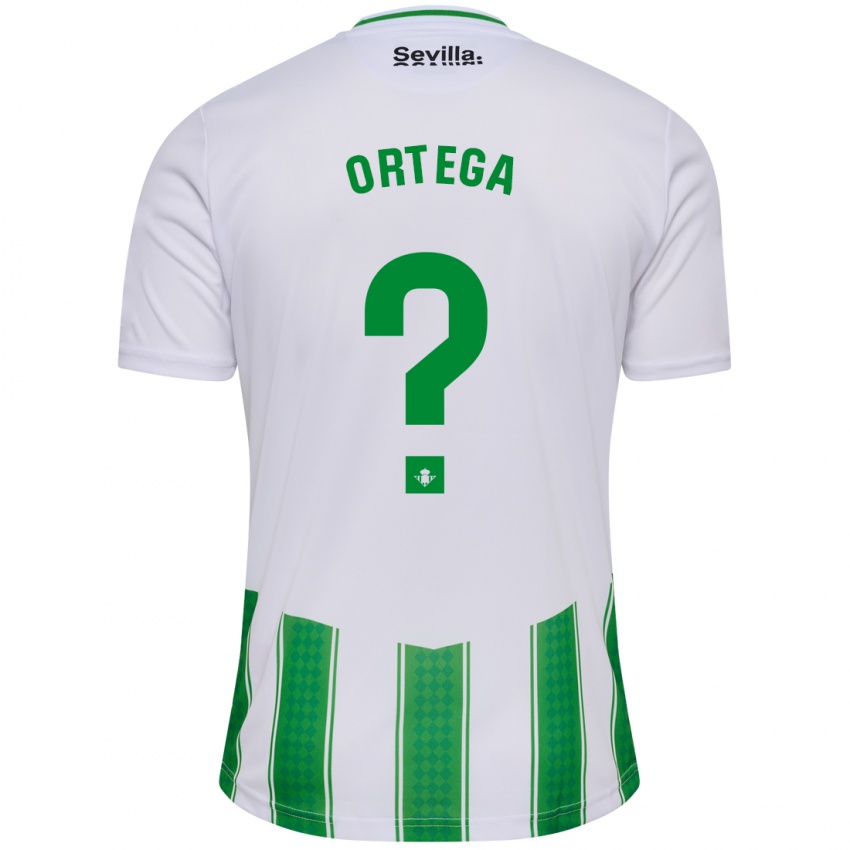 Mulher Camisola Jose Ortega #0 Branco Principal 2023/24 Camisa