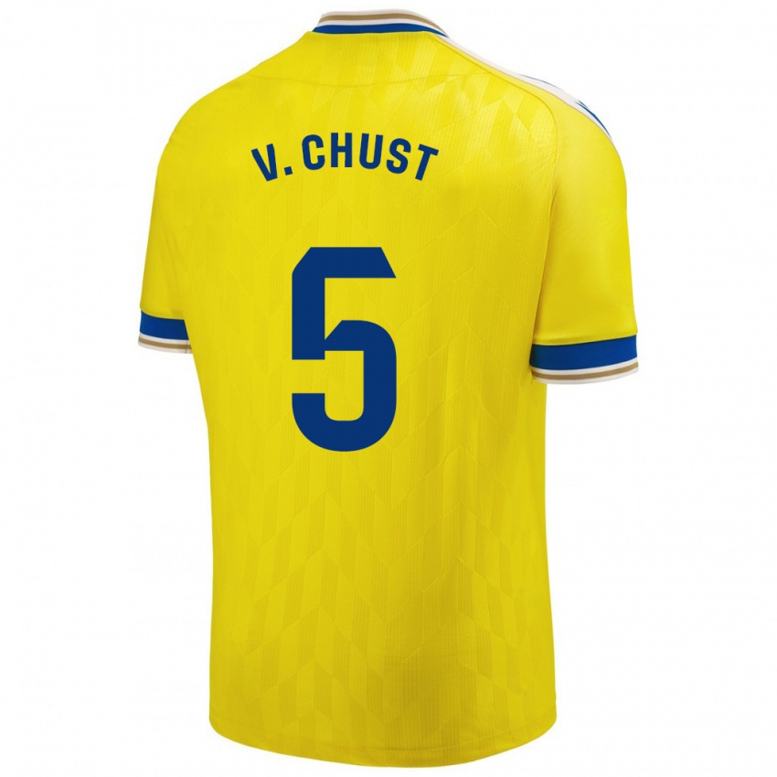 Mulher Camisola Victor Chust #5 Amarelo Principal 2023/24 Camisa