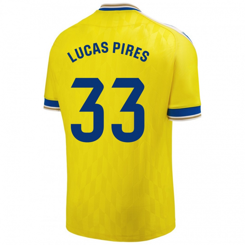 Mulher Camisola Lucas Pires #33 Amarelo Principal 2023/24 Camisa