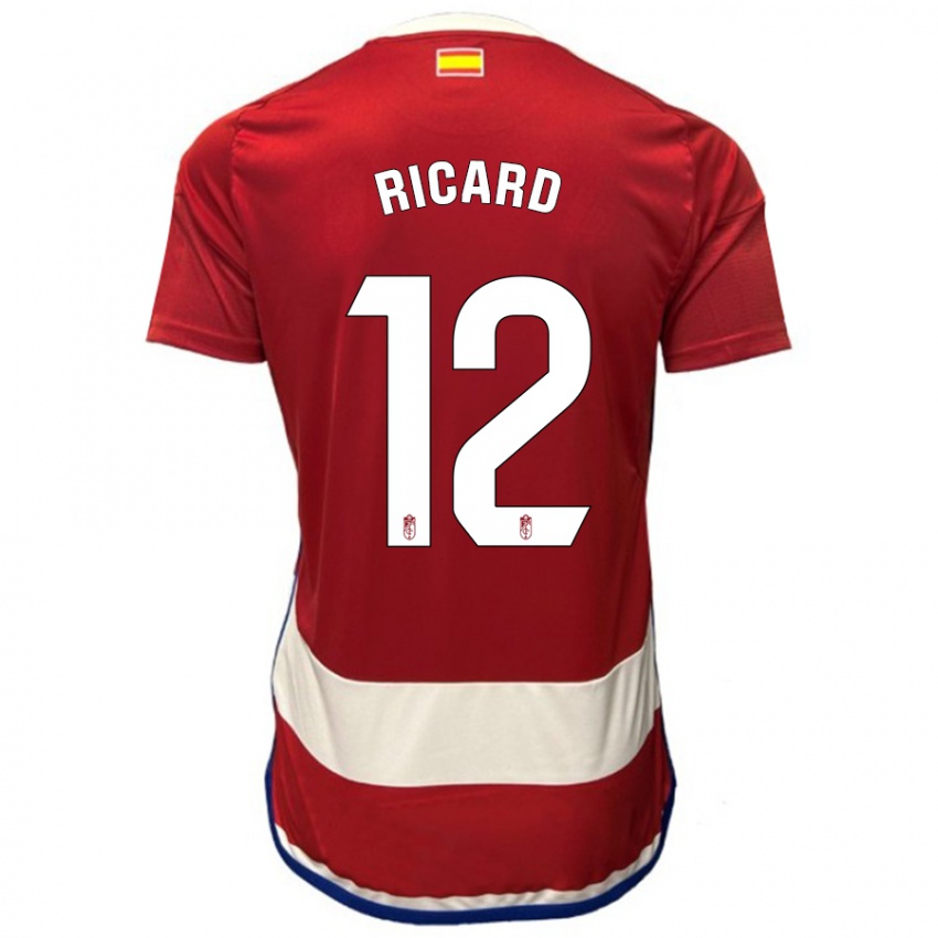 Mulher Camisola Ricard Sanchez #12 Vermelho Principal 2023/24 Camisa