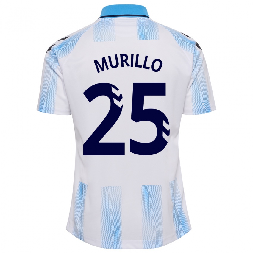 Mulher Camisola Diego Murillo #25 Branco Azul Principal 2023/24 Camisa