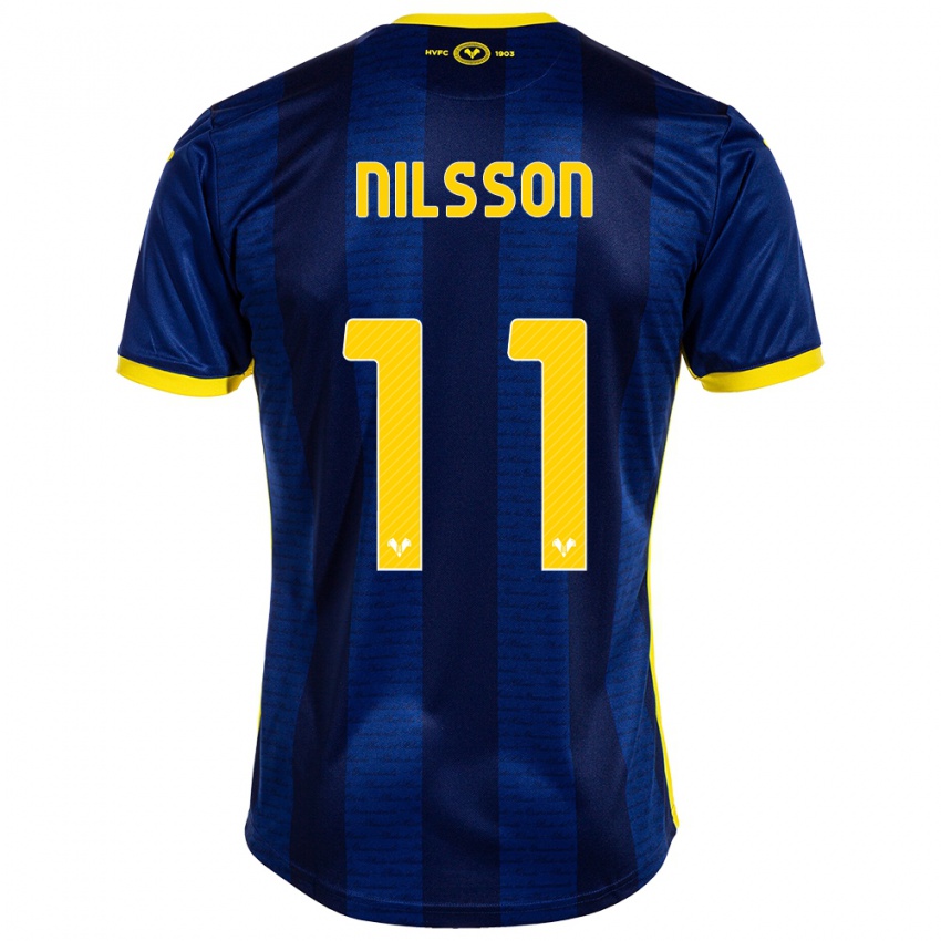 Mulher Camisola Sara Nilsson #11 Marinha Principal 2023/24 Camisa