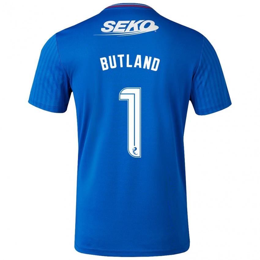 Mulher Camisola Jack Butland #1 Azul Principal 2023/24 Camisa