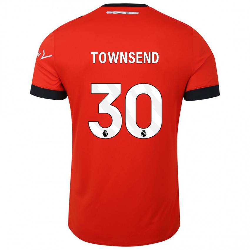 Mulher Camisola Andros Townsend #30 Vermelho Principal 2023/24 Camisa