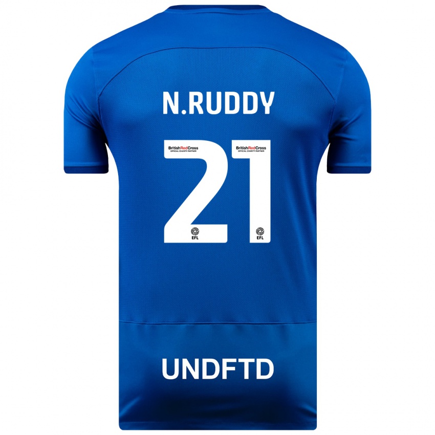 Mulher Camisola John Ruddy #21 Azul Principal 2023/24 Camisa