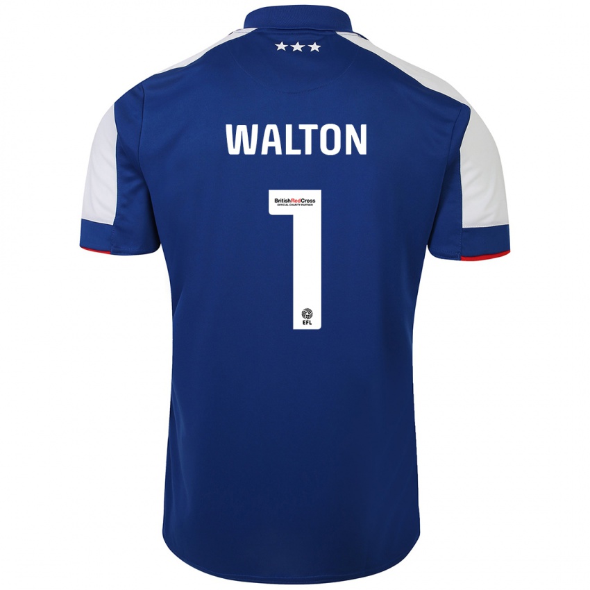 Mulher Camisola Christian Walton #1 Azul Principal 2023/24 Camisa