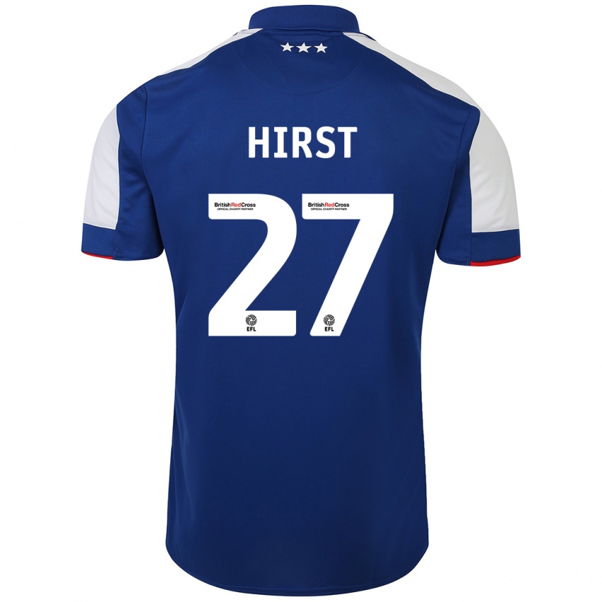 Mulher Camisola George Hirst #27 Azul Principal 2023/24 Camisa