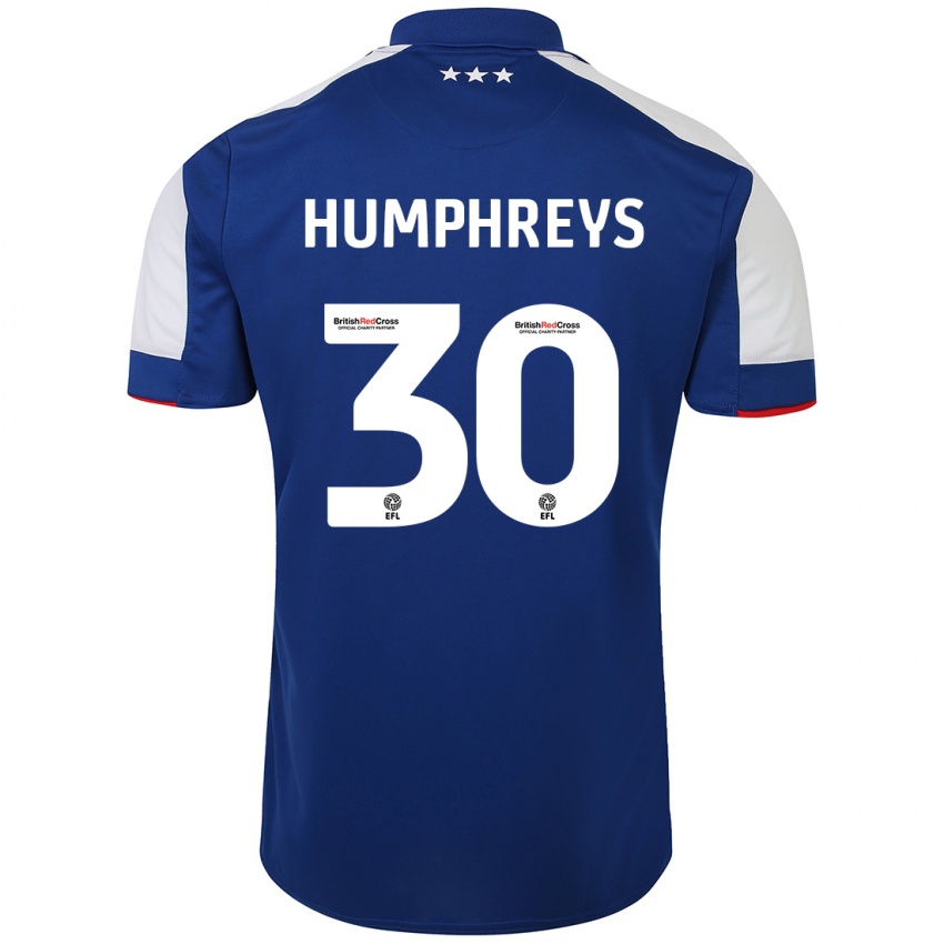 Mulher Camisola Cameron Humphreys #30 Azul Principal 2023/24 Camisa