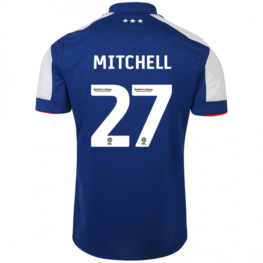 Mulher Camisola Leah Mitchell #27 Azul Principal 2023/24 Camisa