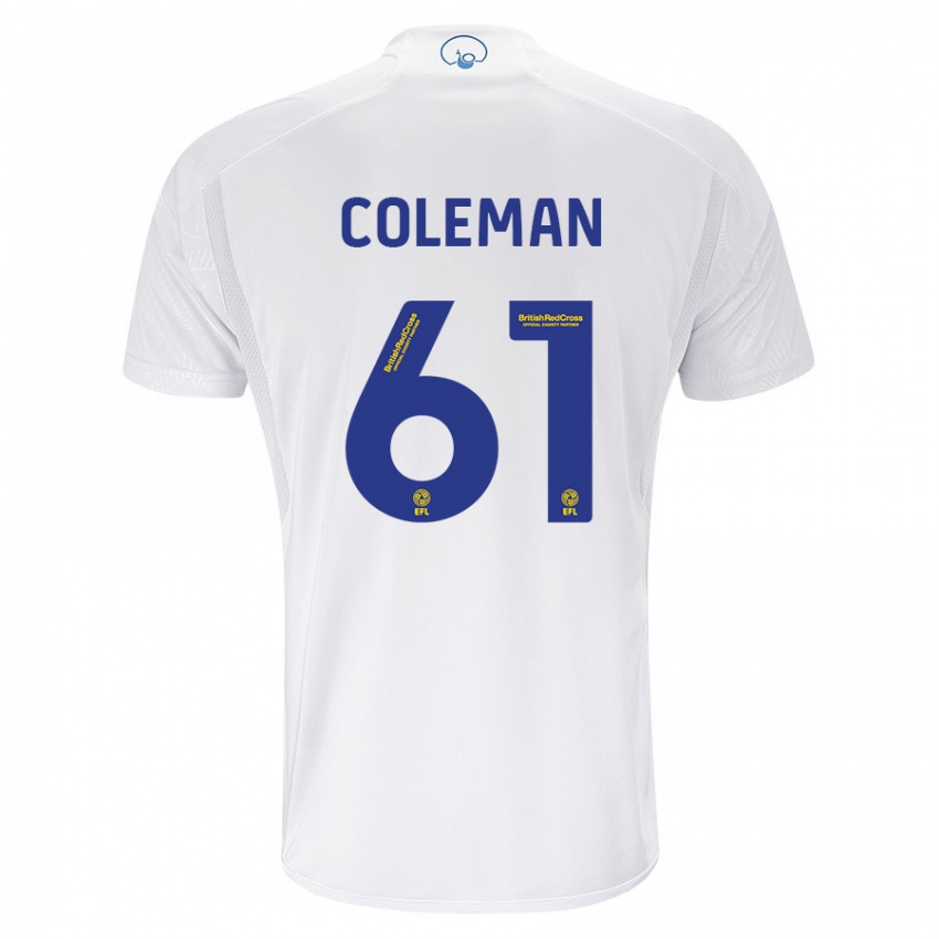 Mulher Camisola Cian Coleman #61 Branco Principal 2023/24 Camisa