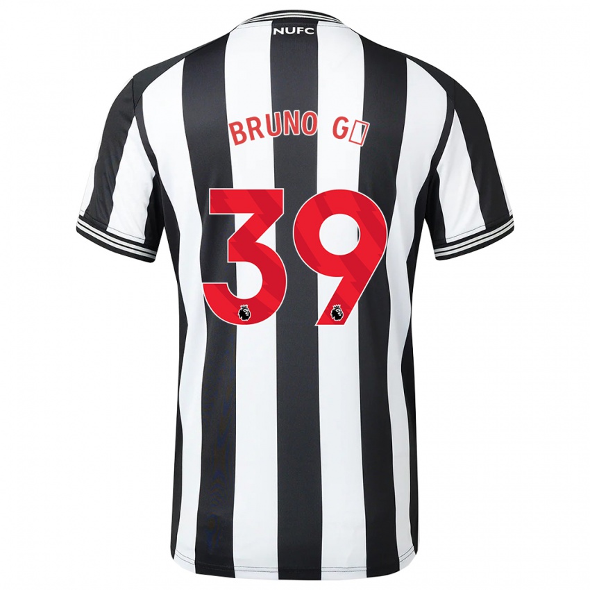 Mulher Camisola Bruno Guimaraes #39 Preto Branco Principal 2023/24 Camisa
