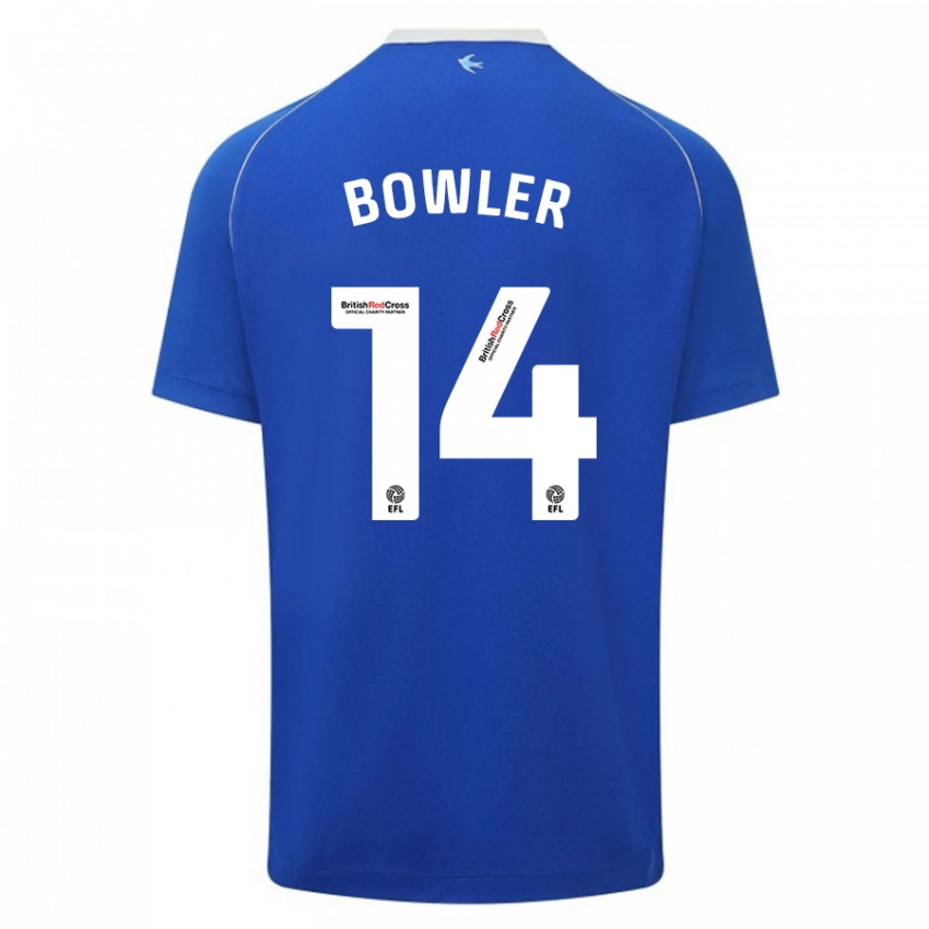 Mulher Camisola Josh Bowler #14 Azul Principal 2023/24 Camisa