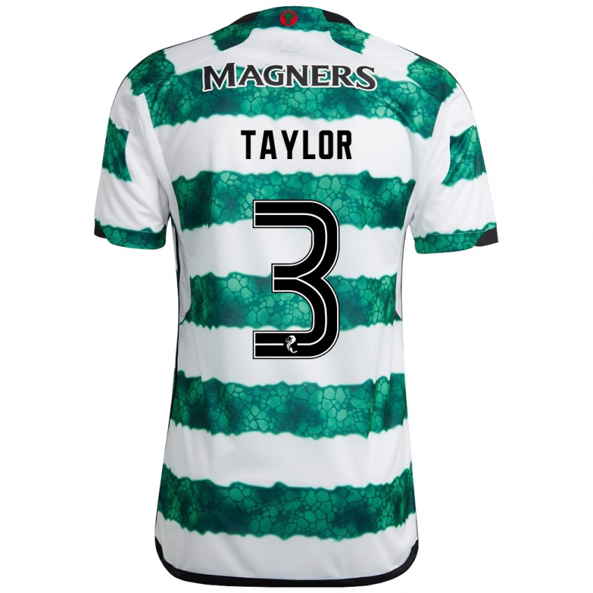 Mulher Camisola Greg Taylor #3 Verde Principal 2023/24 Camisa