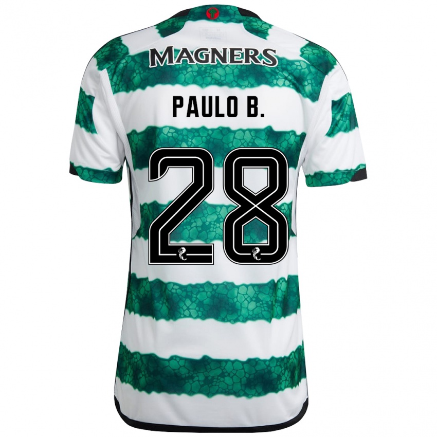 Mulher Camisola Paulo Bernardo #28 Verde Principal 2023/24 Camisa