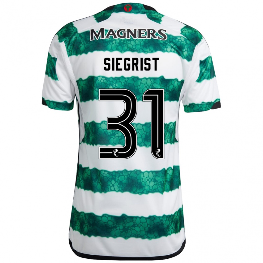 Mulher Camisola Benjamin Siegrist #31 Verde Principal 2023/24 Camisa