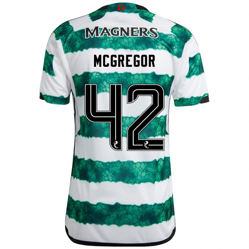 Mulher Camisola Callum Mcgregor #42 Verde Principal 2023/24 Camisa