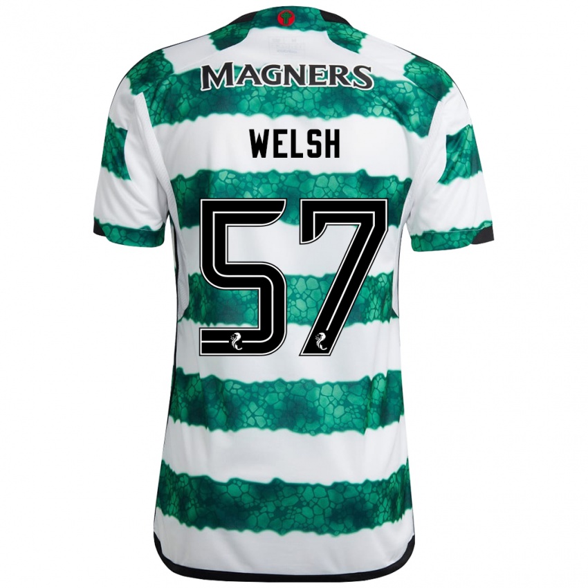 Mulher Camisola Stephen Welsh #57 Verde Principal 2023/24 Camisa