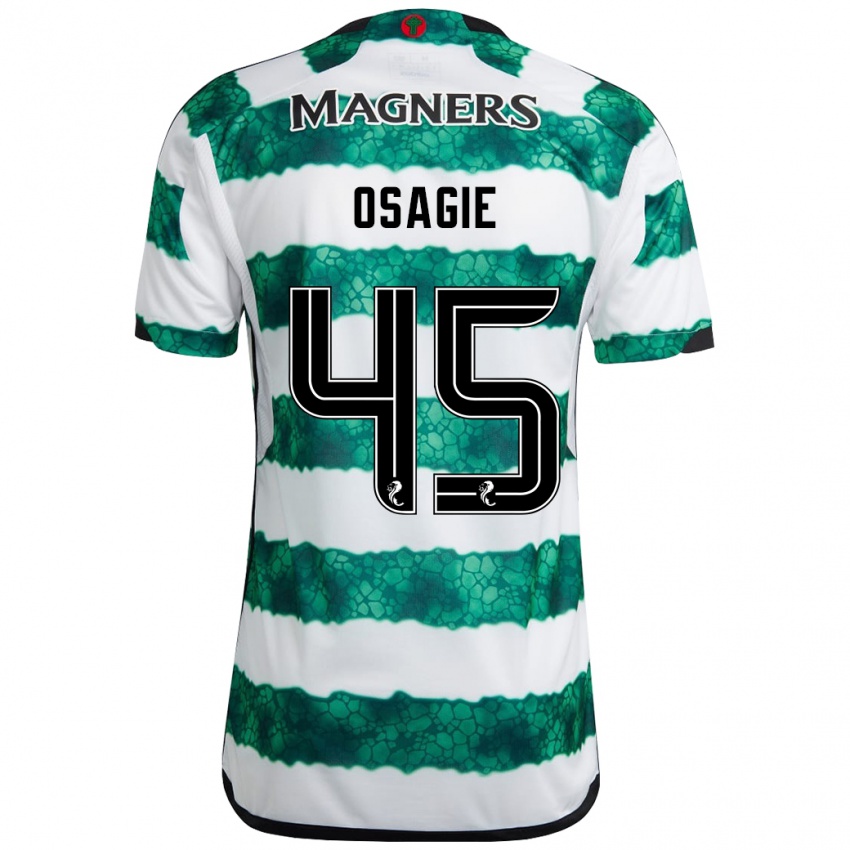 Mulher Camisola Justin Osagie #45 Verde Principal 2023/24 Camisa