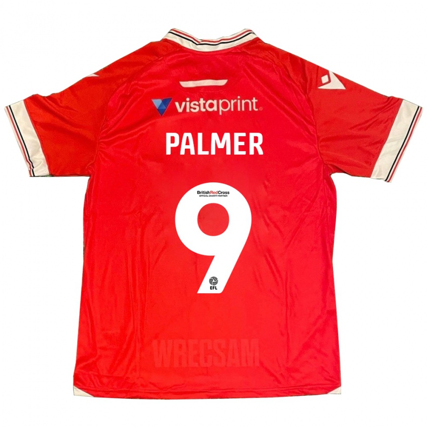 Mulher Camisola Ollie Palmer #9 Vermelho Principal 2023/24 Camisa