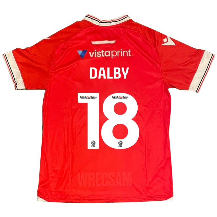 Mulher Camisola Sam Dalby #18 Vermelho Principal 2023/24 Camisa