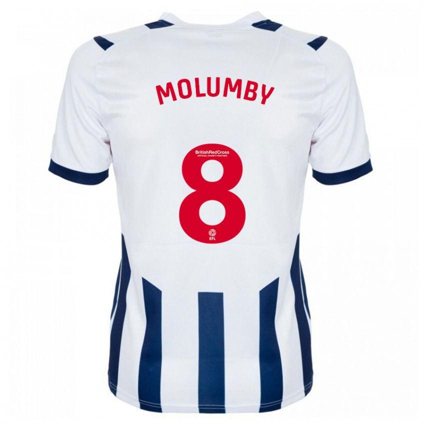 Mulher Camisola Jayson Molumby #8 Branco Principal 2023/24 Camisa