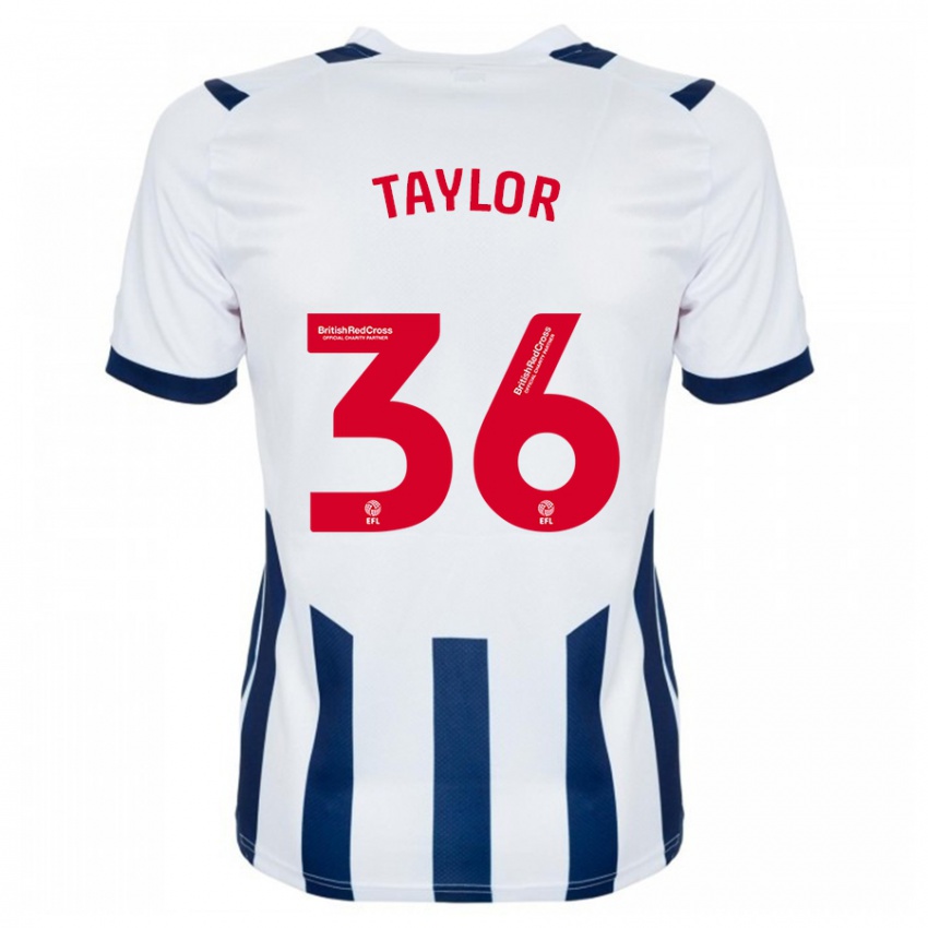 Mulher Camisola Caleb Taylor #36 Branco Principal 2023/24 Camisa