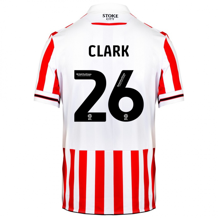 Mulher Camisola Ciaran Clark #26 Vermelho Branco Principal 2023/24 Camisa