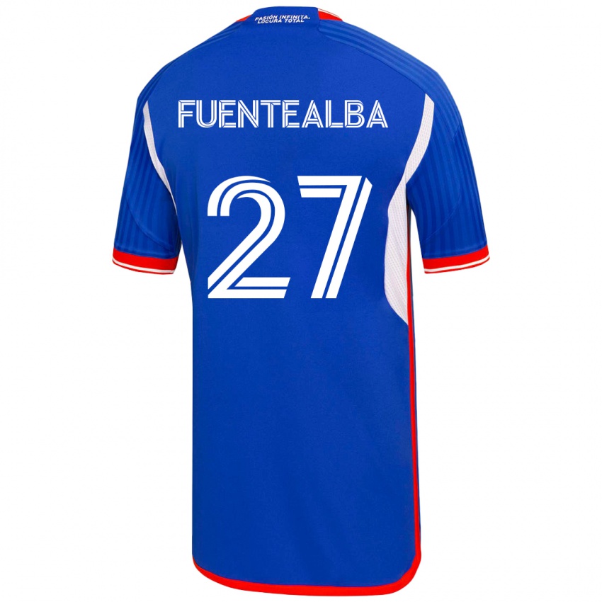 Mulher Camisola Jeison Fuentealba #27 Azul Principal 2023/24 Camisa