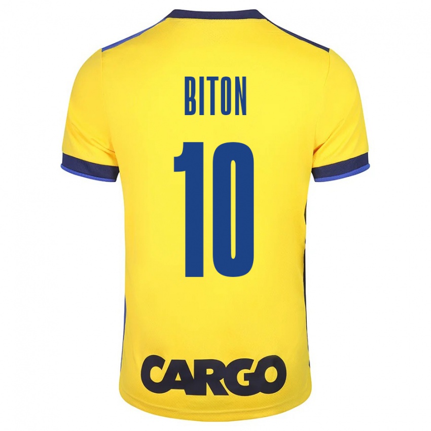 Mulher Camisola Dan Biton #10 Amarelo Principal 2023/24 Camisa