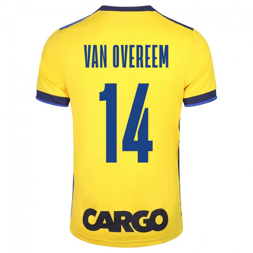 Mulher Camisola Joris Van Overeem #14 Amarelo Principal 2023/24 Camisa