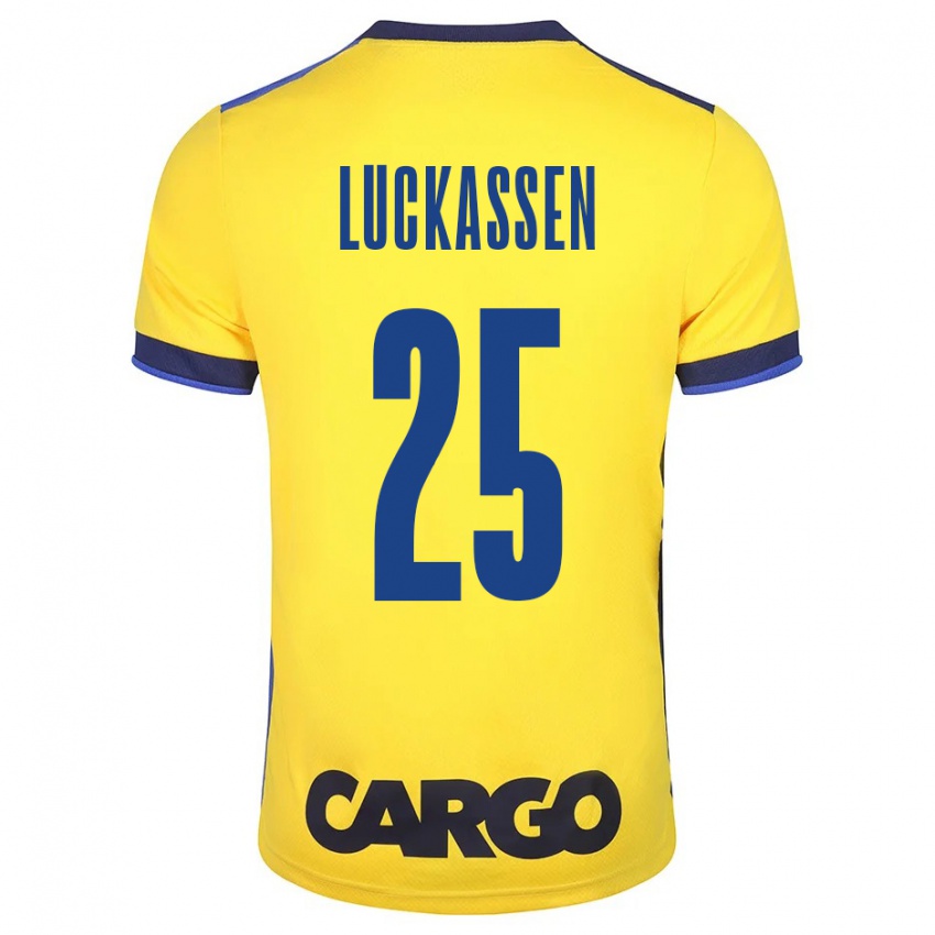 Mulher Camisola Derrick Luckassen #25 Amarelo Principal 2023/24 Camisa