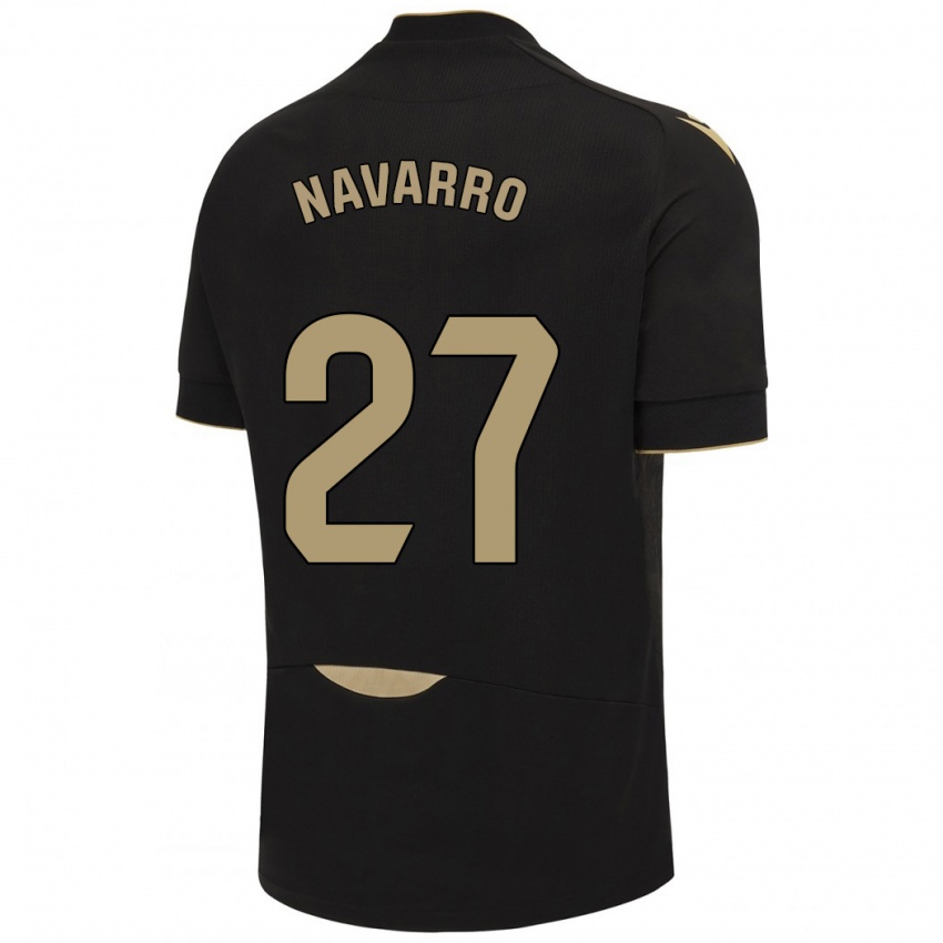 Mulher Camisola Robert Navarro #27 Preto Alternativa 2023/24 Camisa