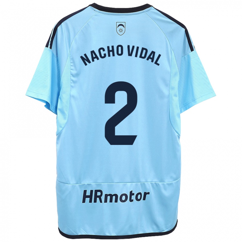 Mulher Camisola Nacho Vidal #2 Azul Alternativa 2023/24 Camisa