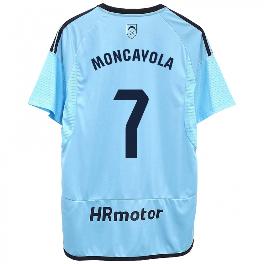 Mulher Camisola Jon Moncayola #7 Azul Alternativa 2023/24 Camisa