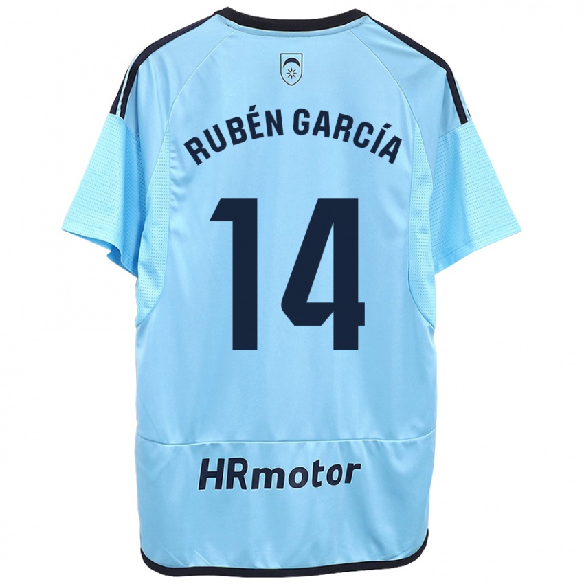 Mulher Camisola Rubén García #14 Azul Alternativa 2023/24 Camisa