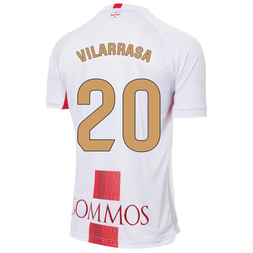 Mulher Camisola Ignasi Vilarrasa #20 Branco Alternativa 2023/24 Camisa