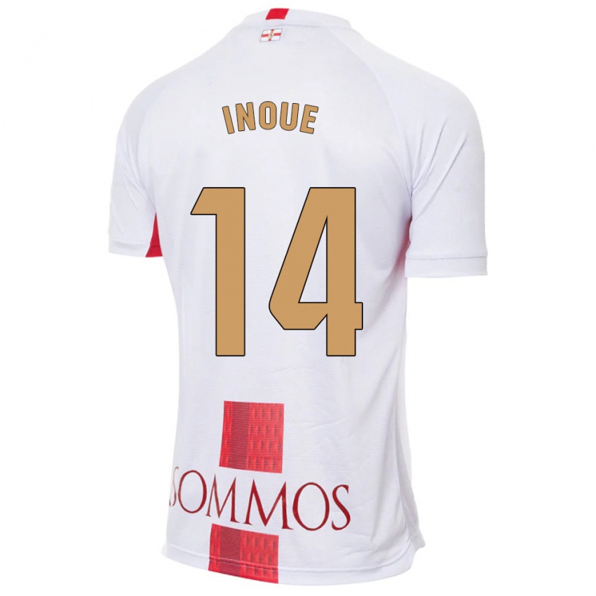 Mulher Camisola Moe Inoue #14 Branco Alternativa 2023/24 Camisa